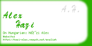 alex hazi business card